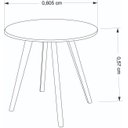 Ver imagem 3 de Mesa Redonda Infantil 65x65cm Tampo Mdf Pés Pinus Leve:azul