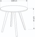 Ver imagem 3 de Mesa Redonda Infantil 65x65cm Tampo Mdf Pés Pinus Leve:azul