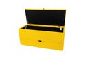 Ver imagem 1 de Recamier Puff Baú Sapateira e Gaveta 90 Cm para Cama de Solteiro - Amarelo