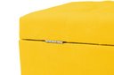 Ver imagem 3 de Recamier Puff Baú Sapateira e Gaveta 90 Cm para Cama de Solteiro - Amarelo