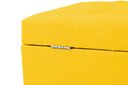 Ver imagem 2 de Recamier Puff Baú Sapateira e Gaveta 90 Cm para Cama de Solteiro - Amarelo