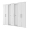 Guarda-Roupa de Casal Grande Milano - 7 Portas 2 Gavetas 233X258X47cm Branco - Megasul - 4