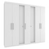 Guarda-Roupa de Casal Grande Milano - 7 Portas 2 Gavetas 233X258X47cm Branco - Megasul - 1