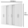 Guarda-Roupa de Casal Grande Milano - 7 Portas 2 Gavetas 233X258X47cm Branco - Megasul - 3
