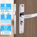 Ver imagem 4 de Fechadura para Porta Externa Aço Inox Polido Cromado | Aliança | Kit 03 Un