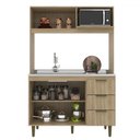 Ver imagem 3 de Cozinha Compacta Sofia 123cm 4 Portas 3 Gavetas - J Carvalho