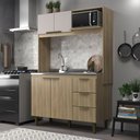 Ver imagem 1 de Cozinha Compacta Sofia 123cm MDP com 4 Portas e 3 Gavetas - J Carvalho