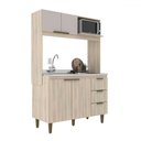 Ver imagem 2 de Cozinha Compacta Sofia 123cm 4 Portas 3 Gavetas - J Carvalho