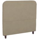 Ver imagem 3 de Cabeceira Casal Estofada para Cama Box Lizza Veludo Bege Escuro