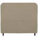 Ver imagem 4 de Cabeceira Casal Estofada para Cama Box Lizza Veludo Bege Escuro
