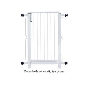 Grade para Porta Segurança e Proteção de Bebes e Pets, Vãos de 66cm 67cm 68cm 69cm 70cm Master