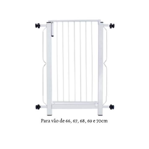 Grade para Porta Segurança e Proteção de Bebes e Pets, Vãos de 66cm 67cm 68cm 69cm 70cm Master