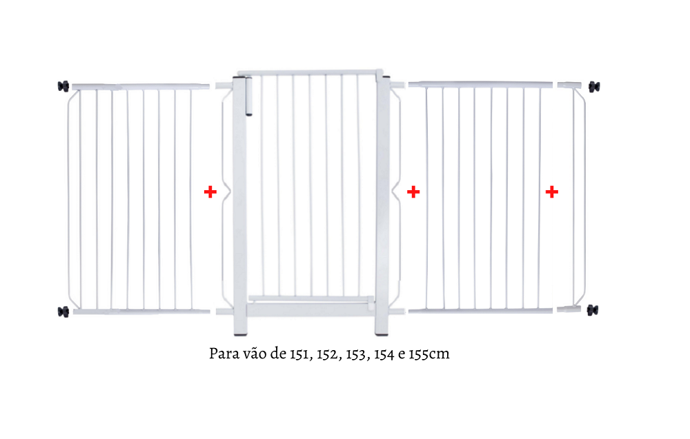 Grade de porta Master para vãos de 151cm a 155cm