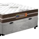 Ver imagem 6 de Cama Box Baú Casal Suede + Colchão Molas Ensacadas Texas Prime Colchões Cinza 138cm