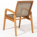 Ver imagem 5 de Kit 04 Cadeiras para Sala de Jantar Varanda Gourmet com Braço Trammare C07 Corda Náutica Rami -