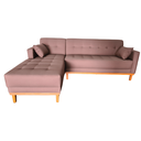 Ver imagem 2 de Sofá Chaise Gianni | Base Madeira | Tecido Acquablock | 220cm | Camurça