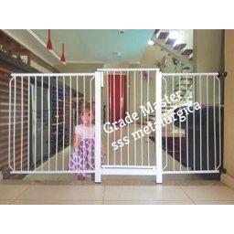 Portão Grade Proteção Criança Bebe Cão Pet para vãos de 131cm a 135cm - 7