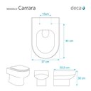 Ver imagem 2 de Assento Sanitario Poliester com Amortecedor Carrara Creme para Vaso Deca