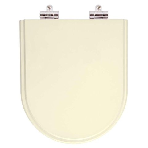 Assento Sanitario Poliester com Amortecedor Carrara Creme para Vaso Deca
