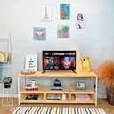 Ver imagem 1 de Rack de TV Industrial de Ferro e Madeira Style Square 3 Nichos Uno Natural e Branco