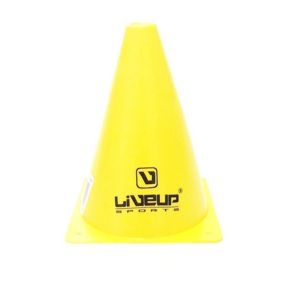 Kit com 10 Cones de Agilidade 18cm AMARELO - LiveUp