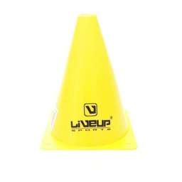 Kit com 10 Cones de Agilidade 18cm AMARELO - LiveUp - 1