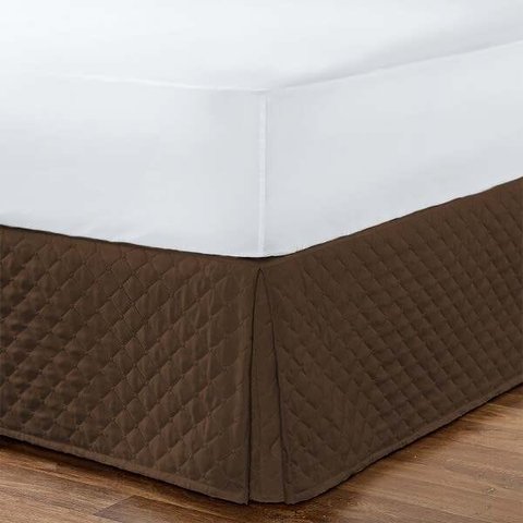 Saia Box Matelada para Cama de Casal Queen - Tabaco