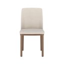 Ver imagem 2 de Conjunto de 8 Cadeiras de Madeira Maciça Kalina Natural com Linho Off White
