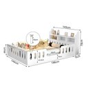 Ver imagem 2 de Cama Casal Design Montessoriana Helo com Nicho e Lousa Mágica para Quarto Infantil Seguro - Branco