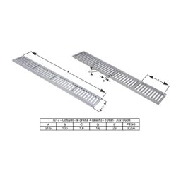Ralo Grelha Linear com Caixilho em Alumínio Bege 20x100cm G.D.A. INDUSTRIA E DISTRIBUIDORA DE FUNDID - 3