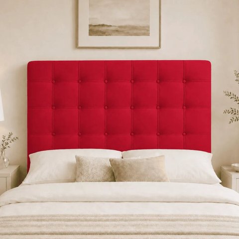 Cabeceira para Cama Box Estofada 160 cm Queen Ana com Botões Suede Cores