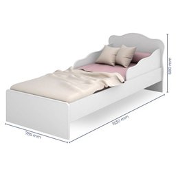 Mini Cama Juvenil Doce Sonho Qmovi 11300 Branco/Branco - 2