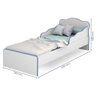 Mini Cama Juvenil Doce Sonho Qmovi 11300 Azul/Branco - 2