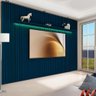 Painel Home Ripado Grande TV Até 85 Polegadas Com LED Azul Acetinado Notório Shop JM - 1