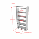 Ver imagem 2 de Estante Mdf Branca Modelo 5 Prateleiras 96x204x40 Cm Comac - Branco