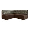 Sofá de Canto 5 lugares Renaut Mamflex Suede Marrom / Flor - 7