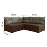 Sofá de Canto 5 lugares Renaut Mamflex Suede Marrom / Flor - 8