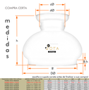 Ver imagem 3 de Cupula de Vidro Liso Transp 13,5 para Lustre e Candelabro