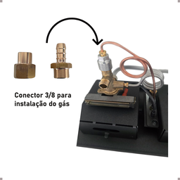 Lareira a Gás Interna de Embutir 60cm:lareira a Gas Natural 60cm - 2