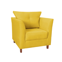 Ver imagem 1 de Poltrona Cadeira Sofá Decorativa Isis Sala Estar Salão Beleza Corano Amarelo - LM DECOR