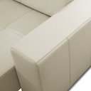 Ver imagem 2 de Sofá Retrátil Reclinável para Sala 3 Lugares 250cm Bari L06 Couro Off White - Lyam Decor