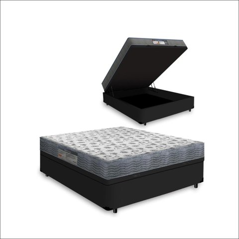Cama Box Baú com Colchão de Espuma D33 Ortobom ISO 100 Casal 138cm