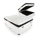 Ver imagem 1 de Cama Box Baú Casal + Colchão Espuma D45 Castor Black White Double Face 138x188x69cm