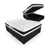Cama Box Baú Casal com Colchão Espuma D45 Castor Black White Double Face 138x188x69cm - 1