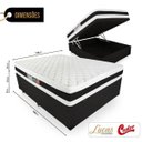 Ver imagem 3 de Cama Box Baú Casal com Colchão Espuma D45 Castor Black White Double Face 138x188x69cm