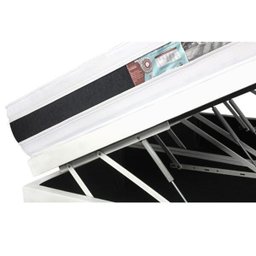 Cama Box Baú Queen + Colchão Espuma D45 Castor Black White Double Face 158x198x69cm - 3