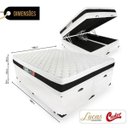 Ver imagem 2 de Cama Box Baú com Colchão de Espuma D45 Castor Black White Double Face Queen 158cm