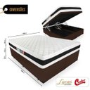 Ver imagem 2 de Cama Box Baú Queen + Colchão Espuma D45 Castor Black White Double Face 158x198x69cm
