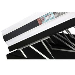 Cama Box Baú Queen + Colchão Espuma D45 Castor Black White Double Face 158x198x69cm - 3