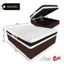 Ver imagem 2 de Cama Box Baú com Colchão de Espuma D45 Castor Black & White D45 Double Face Super King 193cm